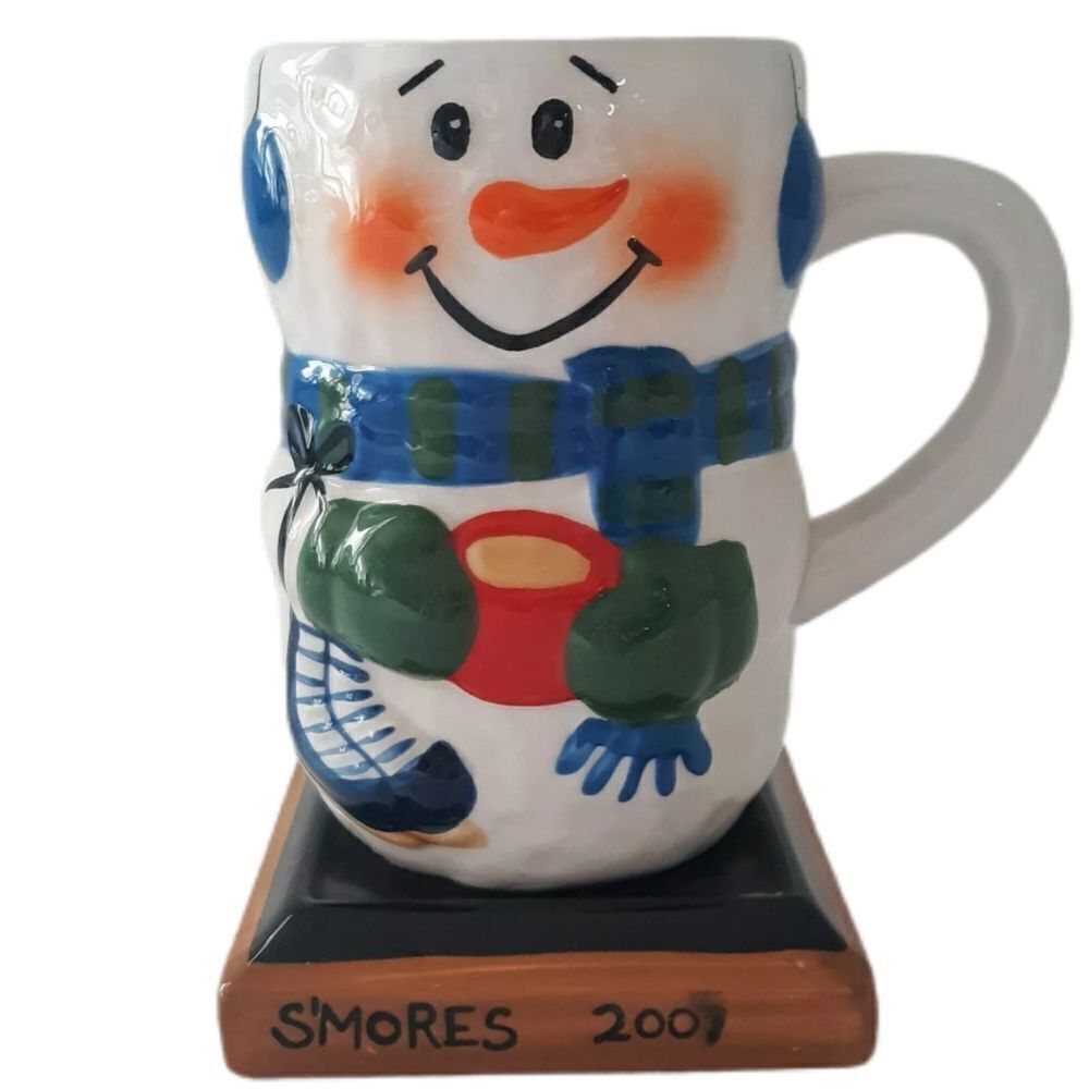 Bay Island S'mores Coffee Cup Cocoa Mug Snowman‎ Hot Chocolate Christmas Winter
